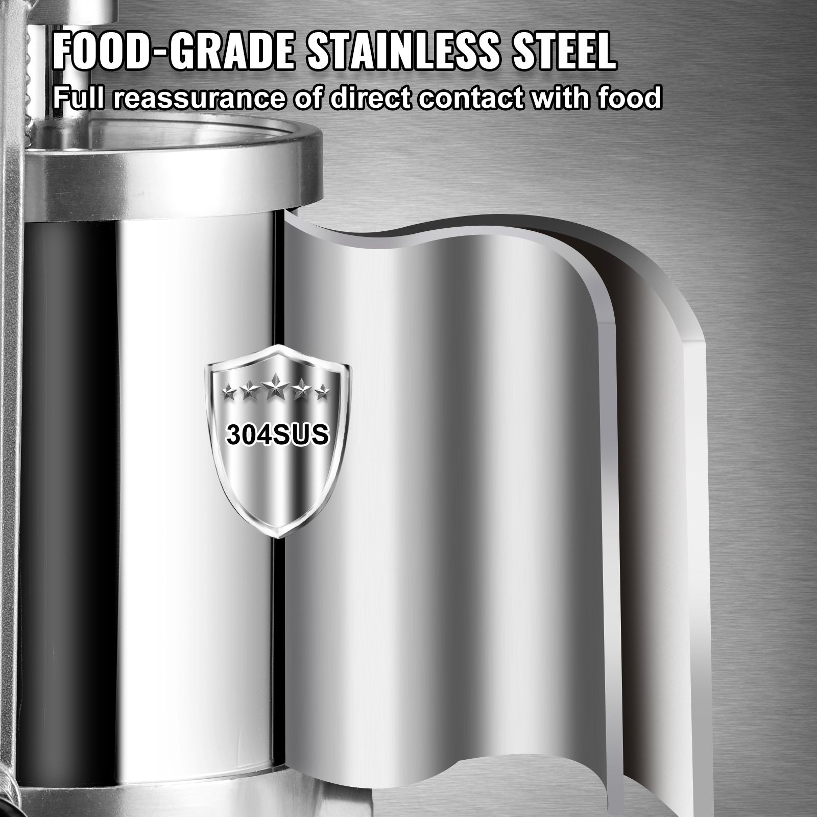 Sausage Stuffer 2.5LBS/1.5L Capacity Homemade Sausage Maker Stainless Steel — image 3
