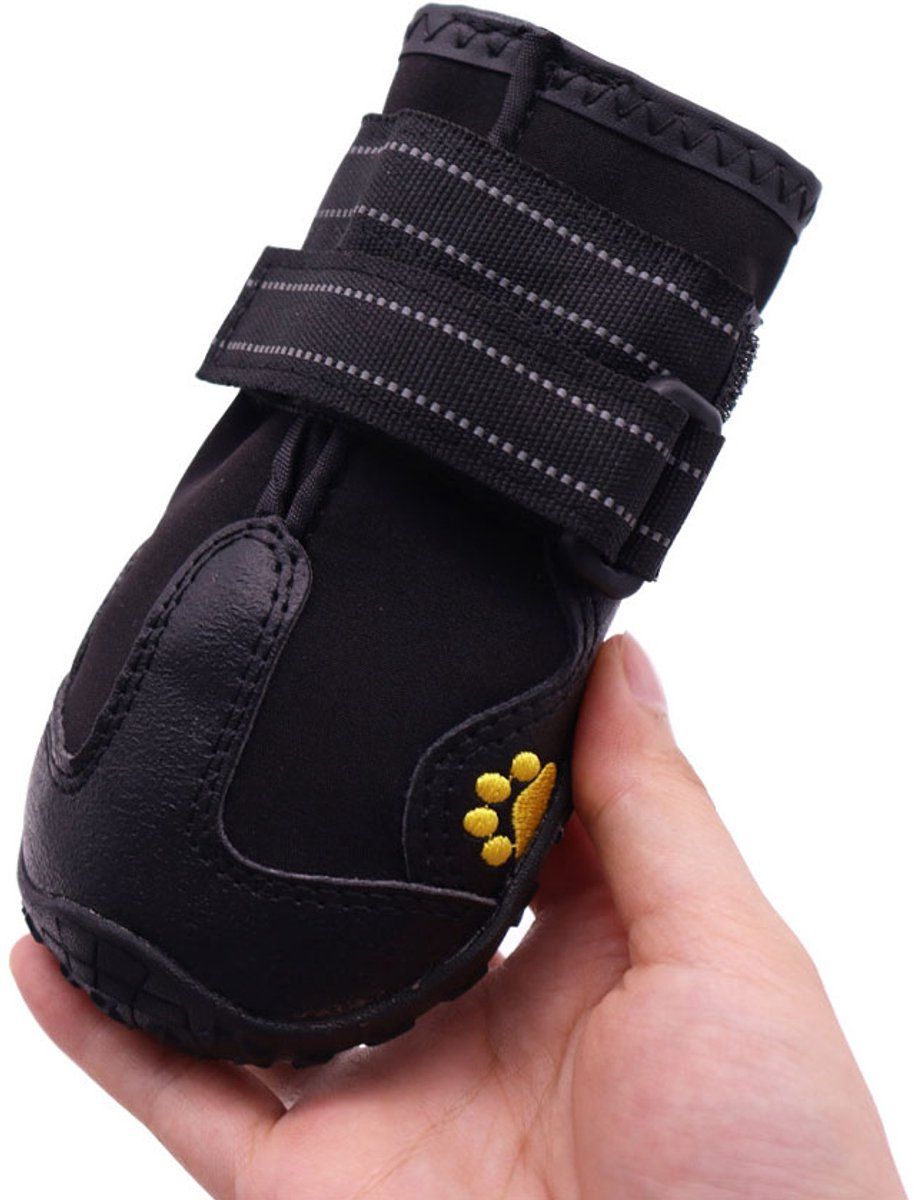Dog Shoes Adjustable Paw Protectors Black, 7.5 x 6.5 cm — image 3