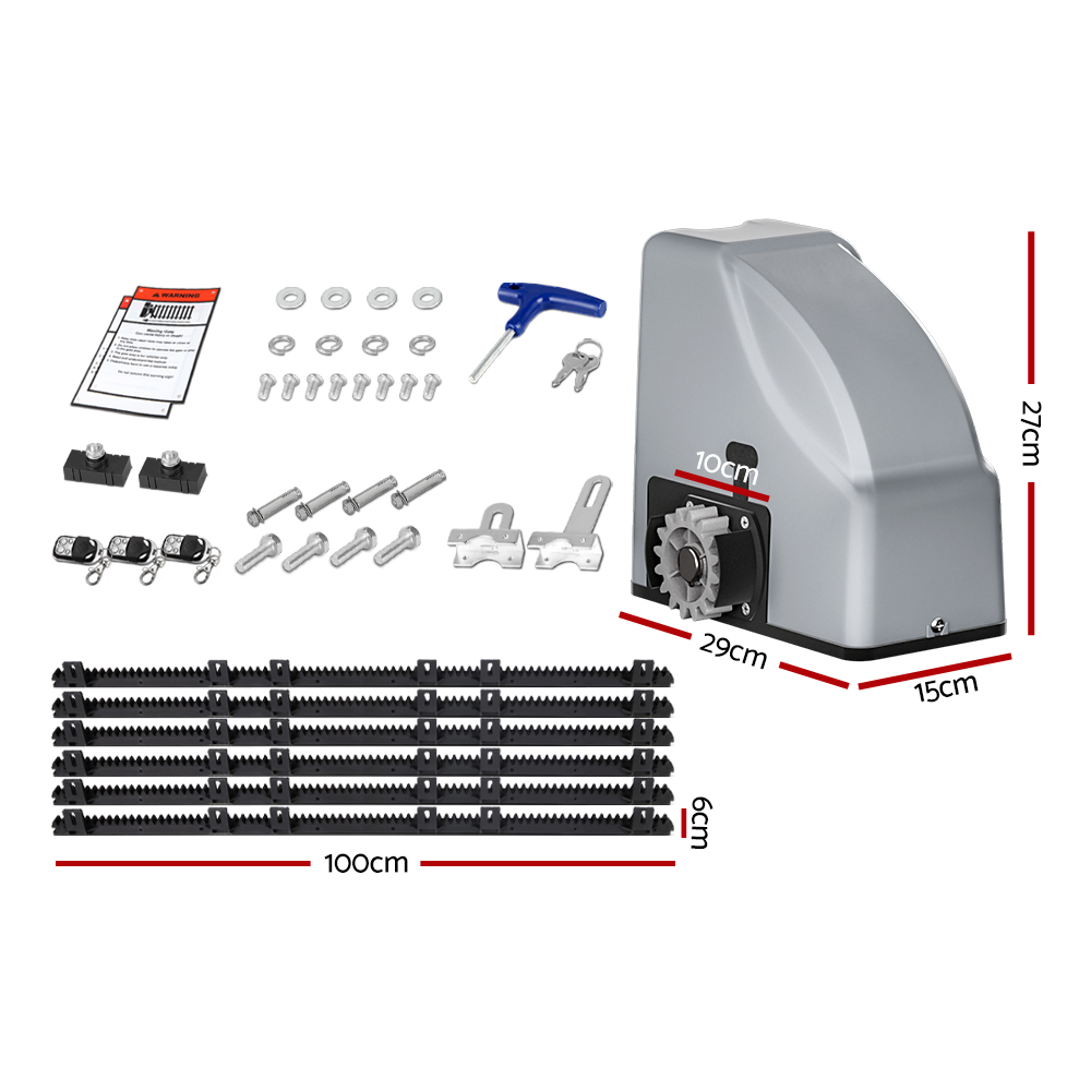 LockMaster Electric Sliding Gate Opener 800KG 6M Hardware Kit — image 2