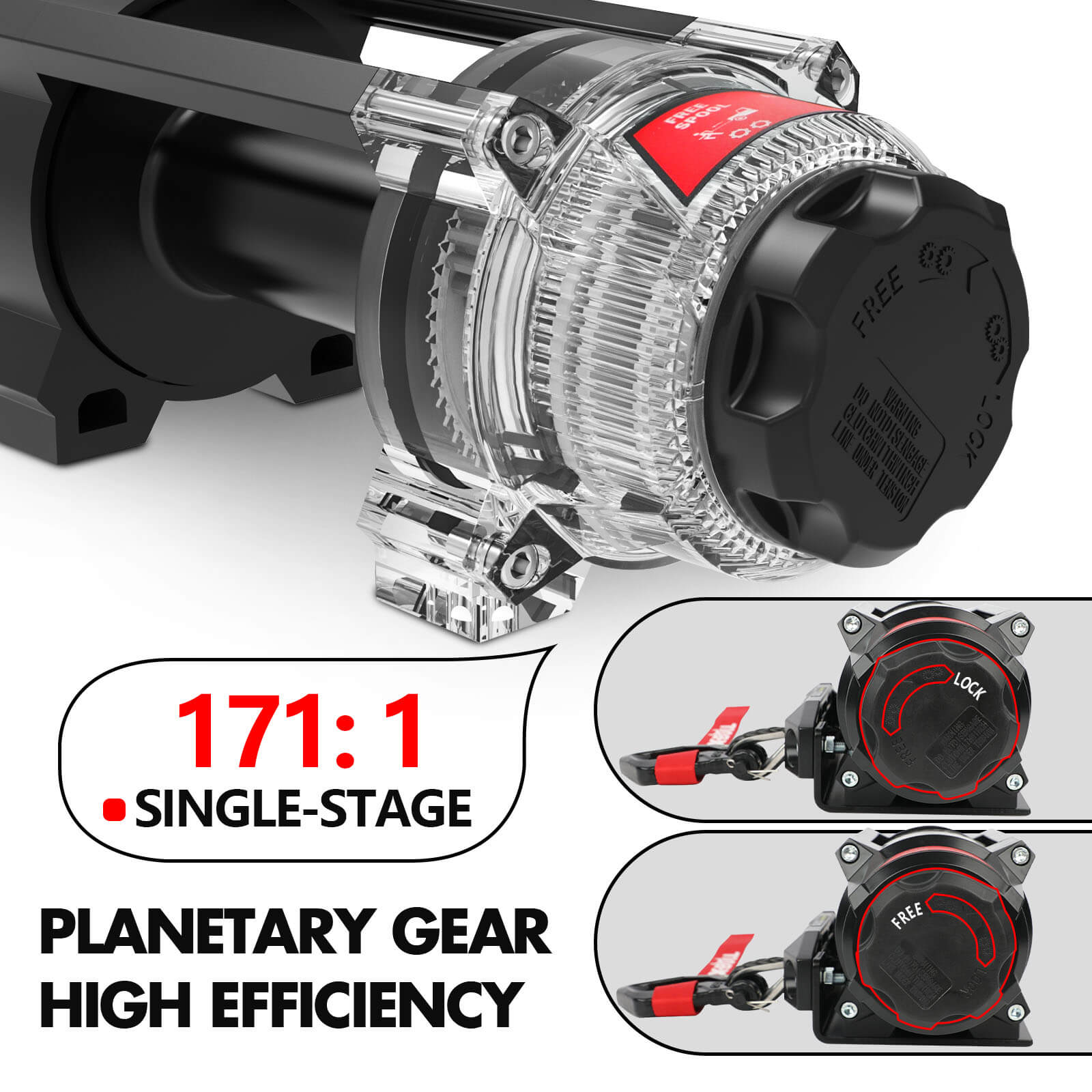 X-BULL 5000LBS Electric Winch 12V Synthetic Rope ATV UTV Boat Upgraded version โ image 6