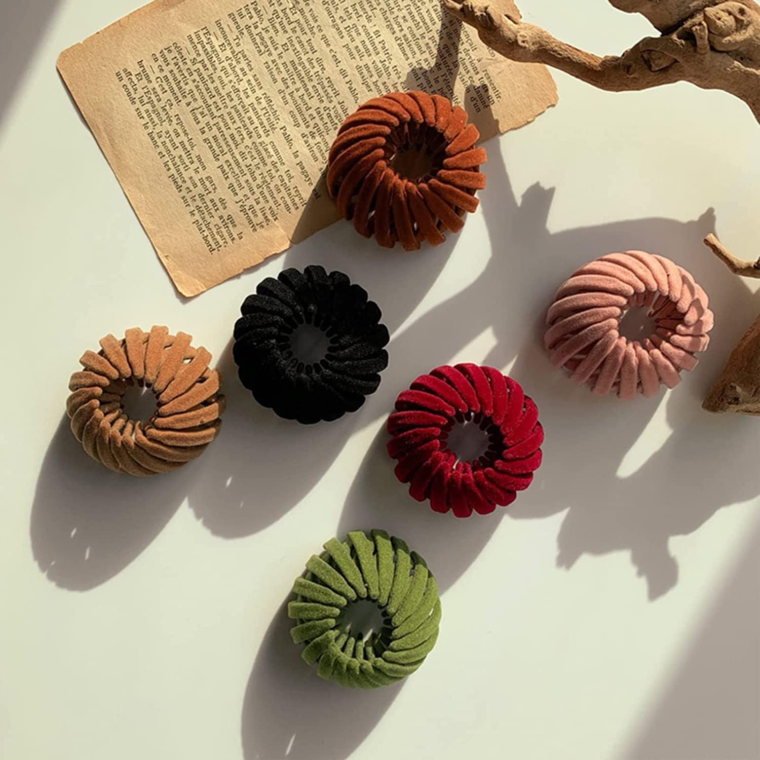 7PCS Bird Nest Magic Hair Clip, Lazy Birds Nest Plate Hairpin for Women and Girls Velvet Fabric, Anti-Skid Design, Compatible with Thin and Thick Hair โ image 6