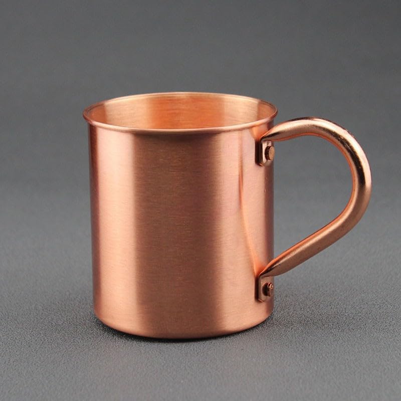 Moscow Mule Mug Pure Copper Without Inside Liner, Sports Straight Cup Handle for Cocktail Coffee Beer Milk Water โ image 5