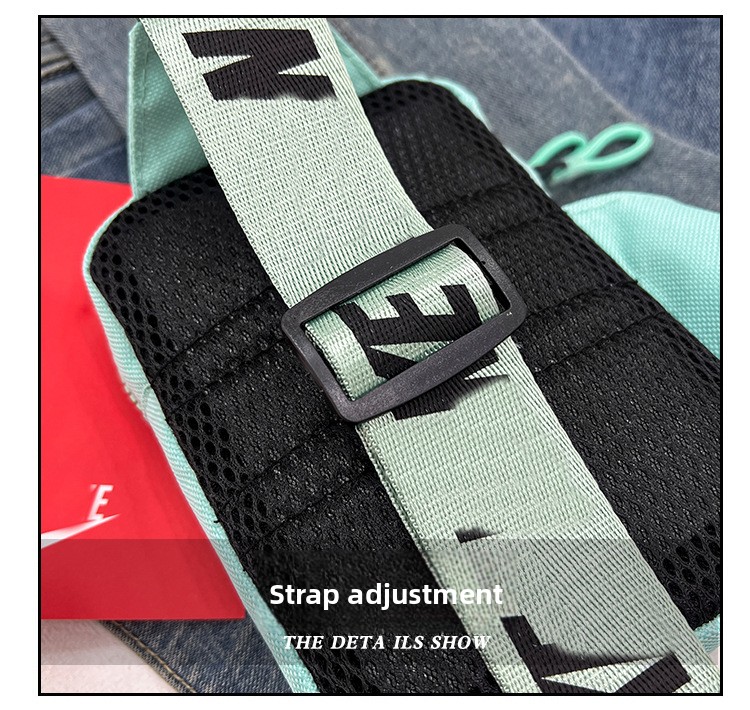 Unisex Mini Nylon Crossbody Sling Bag Chest Pouch Adjustable Wide Strap Lightweight Blue for Travel Sports & Festivals — image 6