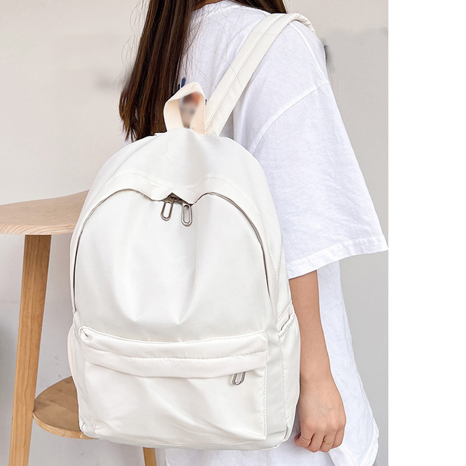 1 Piece Travel Backpack, Cute Custom BookBag with Detachable Bear, Travel Backapck for Women, Men Casual Laptop, White, 21.8 × 27.9 cm — image 6