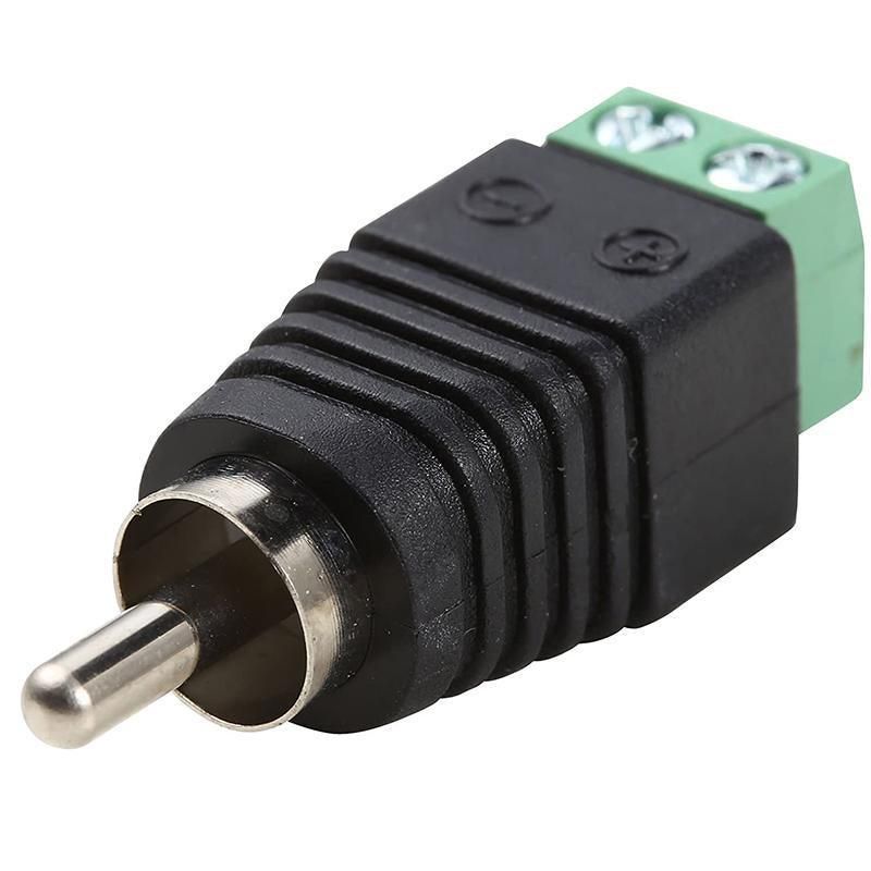 2/4 Pair Speaker Wire cable to female & male RCA Adapter Connector Jack Plug LED - 2 PAIRS — image 3