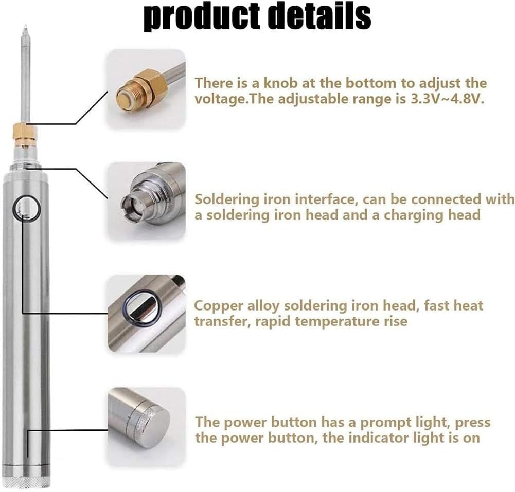 Cordless soldering iron kit wireless welding gun cart battery pen portable rechargeable home appliance repair electronic components — image 5