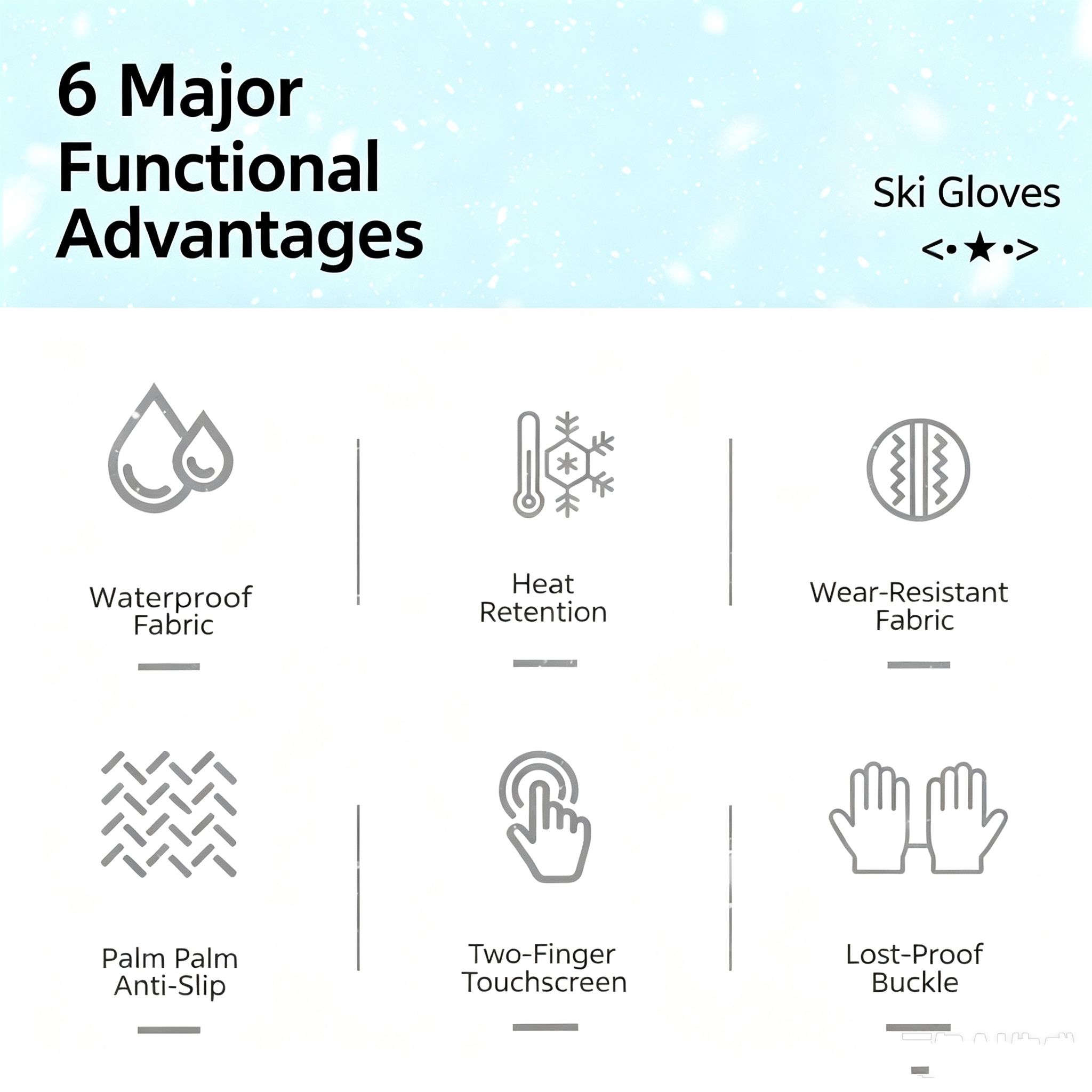Winter men's and women's windproof and cold proof velvet warm gloves,Women's black — image 3