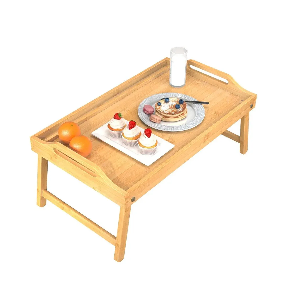Small Folding Bed Table Portable Laptop Desk Flat Storage Tray for Home Office โ image 2