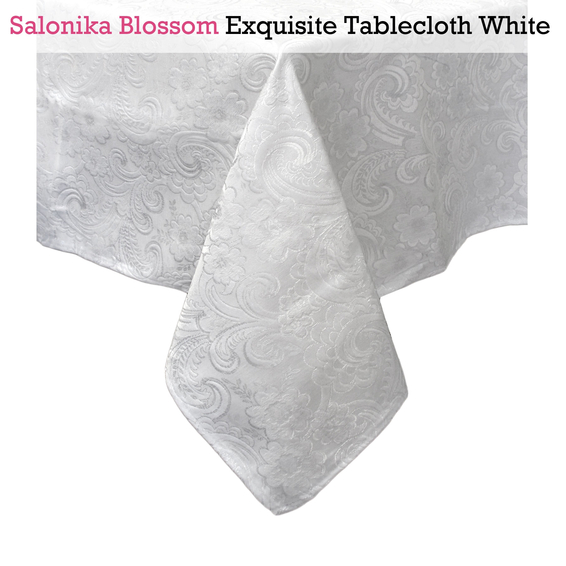 Salonika Blossom Tablecloth White 160 x 220 cm โ image 2