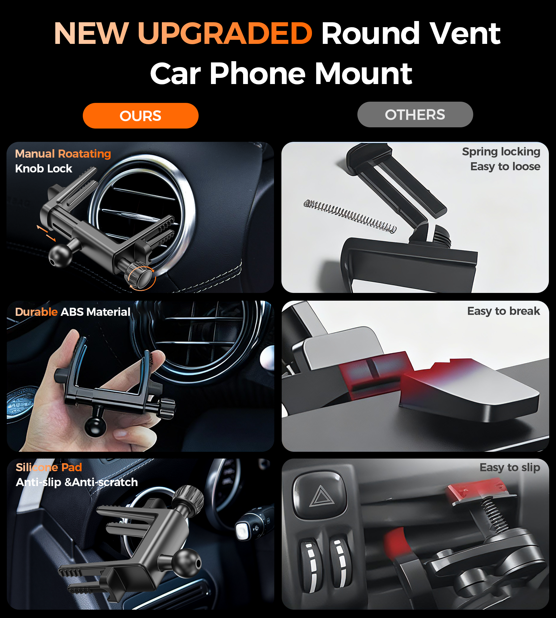 Choetech H095 Magnetic Car Air Vent Phone Holder 360-degree Rotation โ image 5