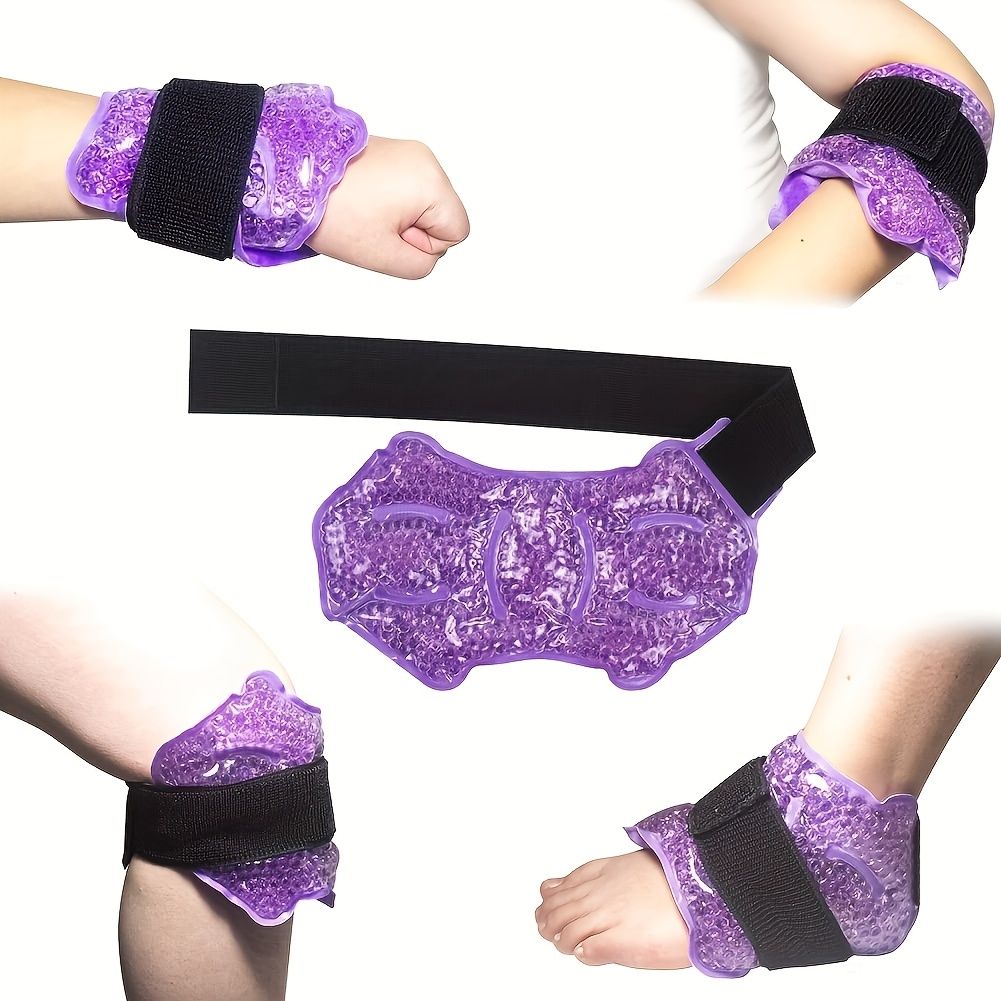 1pc Ankle/Sport Foot Ice Wrap, Hot Cold Ice Gel Pack with Adjustable Brace for Ankle, Knee, Arm, Bow, Leg, Microwaveable, Freezable and Reusable — image 2