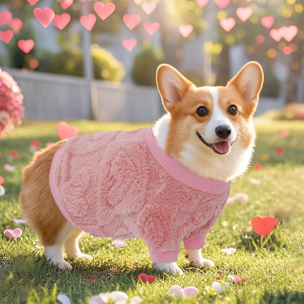 Dog Coat - Dog Sweater - Heart Dog Sweater - Puppy Dog Coat - Christmas Dog Sweater - Perfect for Small and Medium Dogs - Christmas Decorations — image 5