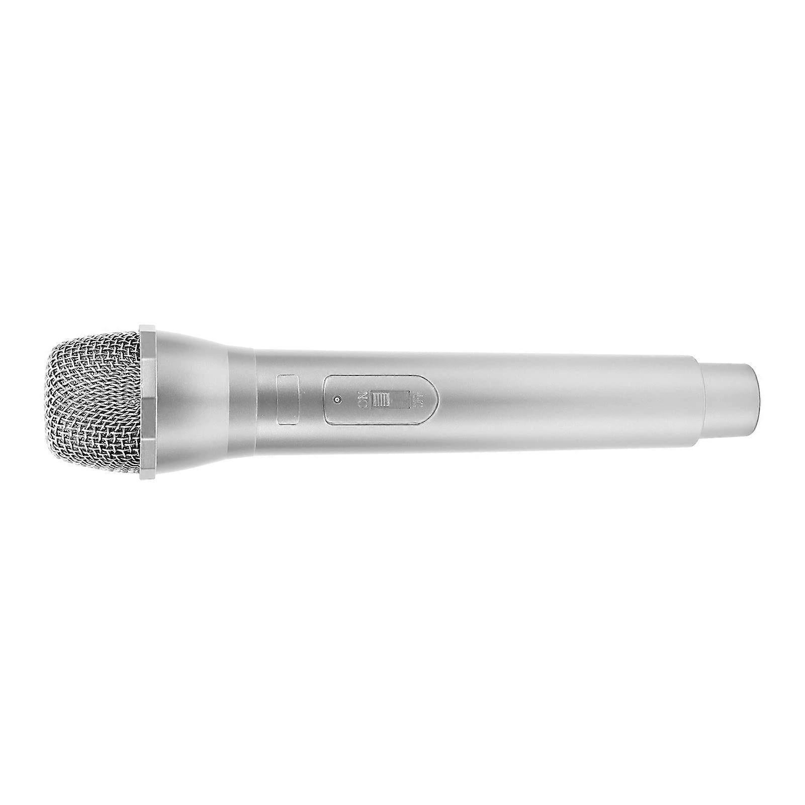 Prop Microphone - Silver Plastic Fake Karaoke Mic for Stage or Party Use — image 4