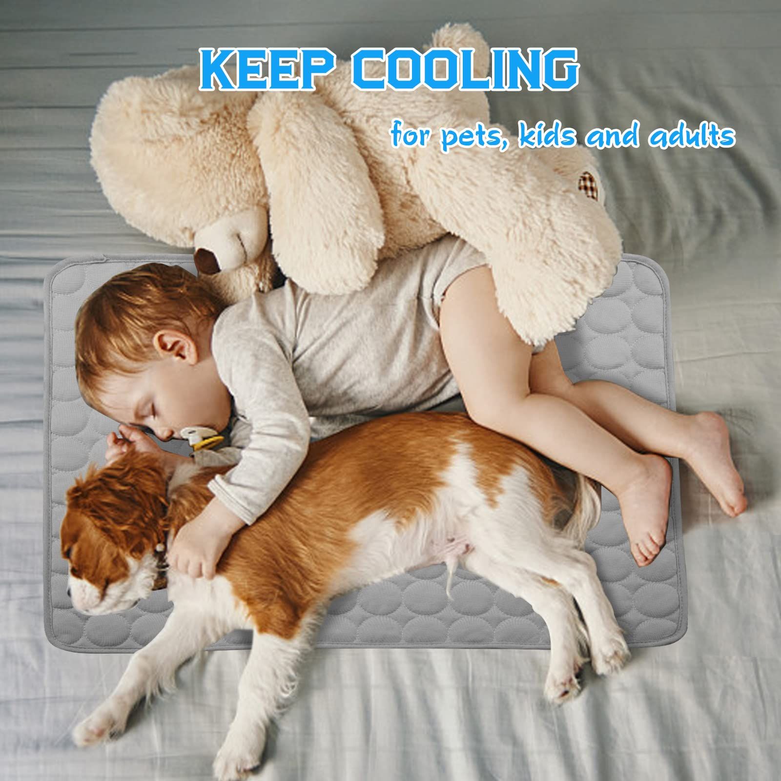 Dog Cooling Mat Large Cooling Pad Summer Pet Bed for Dogs Cats Kennel Pad Breathable Pet Self Cooling Blanket Dog Crate โ image 4