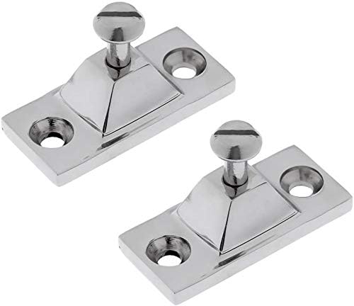 2PCS Bimini Top Side Mount Deck Hinge Fitting Hardware Base High Polished Marine Grade 316 Stainless Steel — image 2