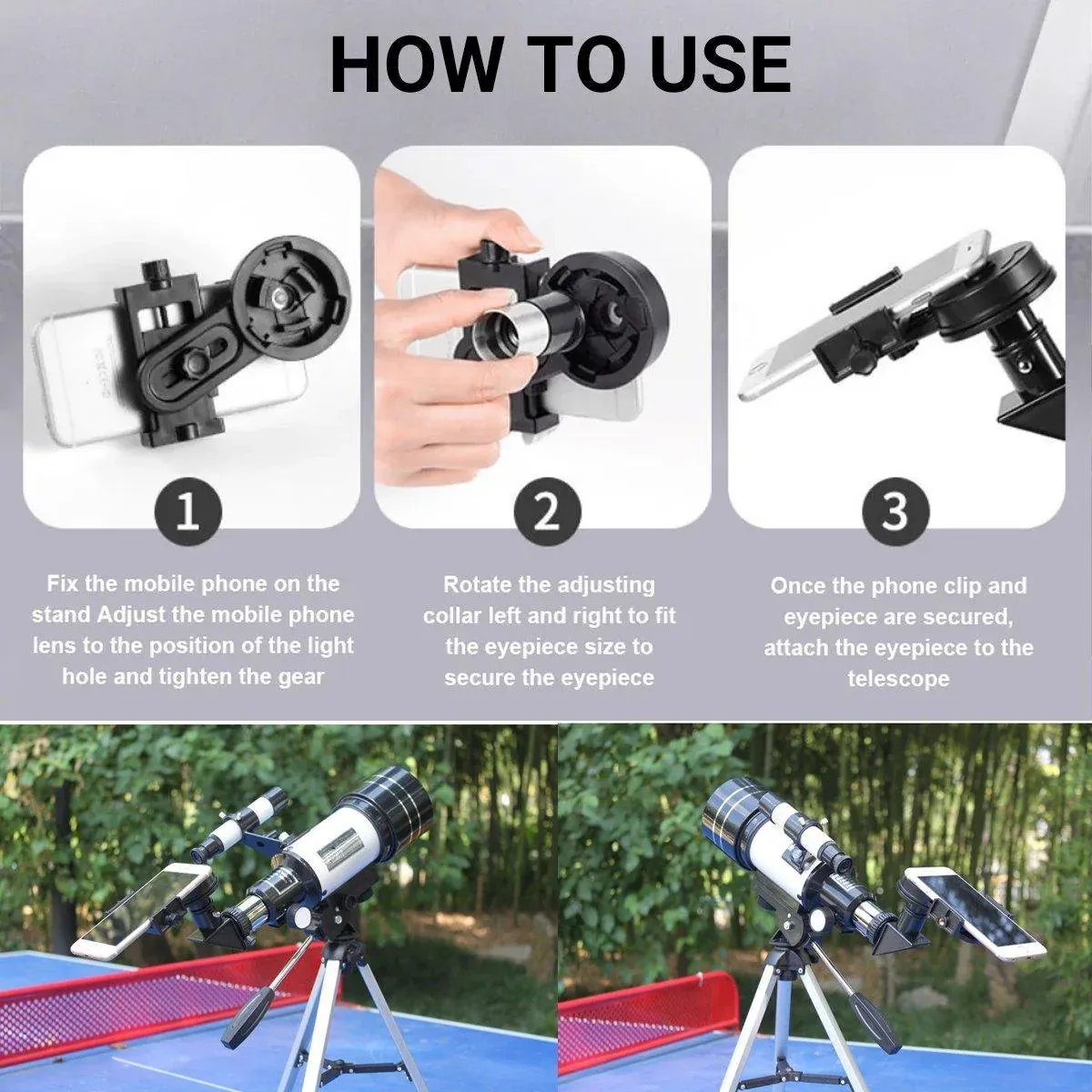 HD Astronomical Telescope with Desktop Tripod and Up to 150X Combo Magnification โ image 5