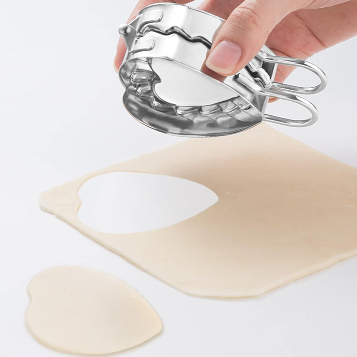 Heart-shaped Steel Handle 304 Stainless Steel Dumpling Mold Easy to Use Perfect Dumpling Tool โ image 4