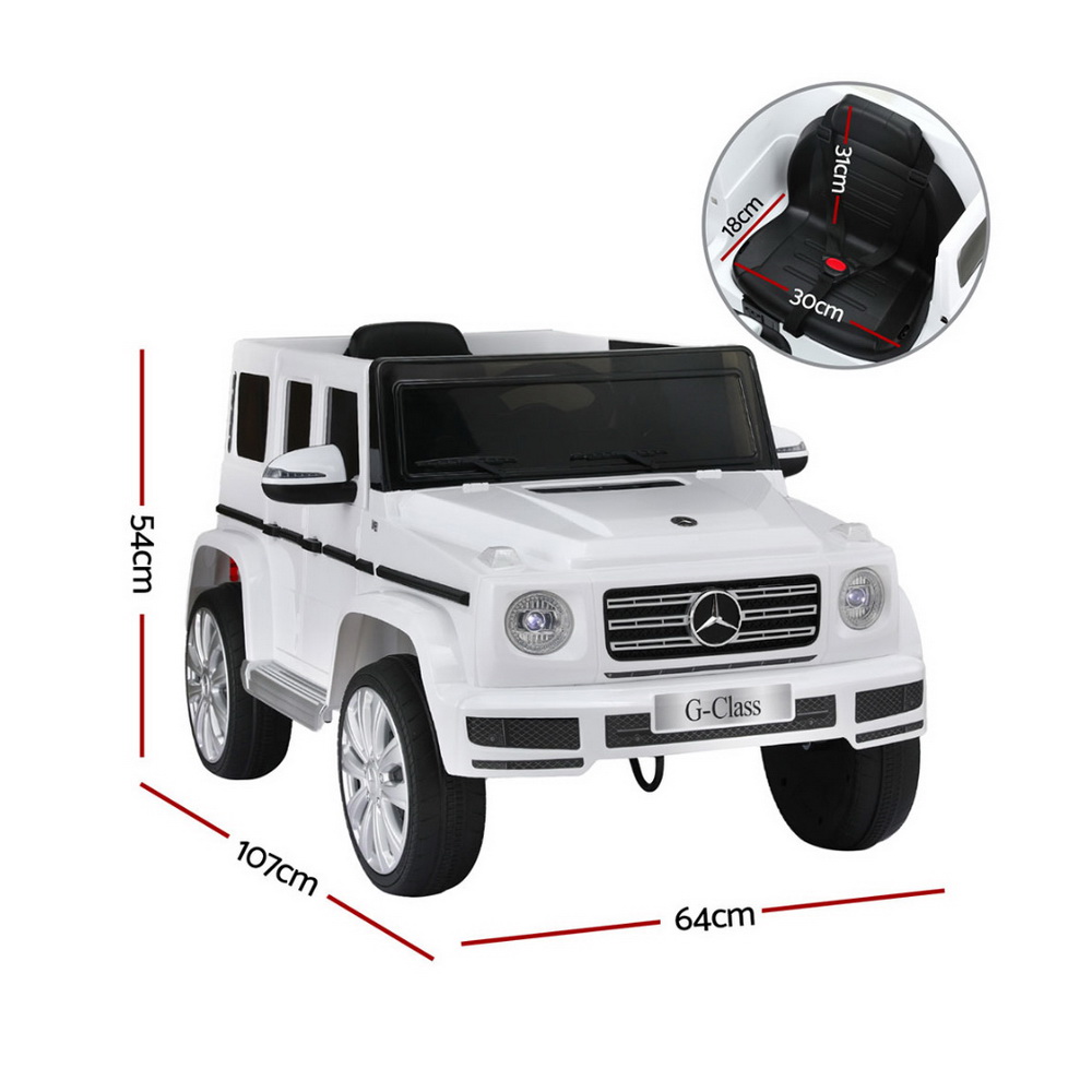 Kids Ride On Car Licensed G500 Electric Toys Horn Remote 12V White โ image 2