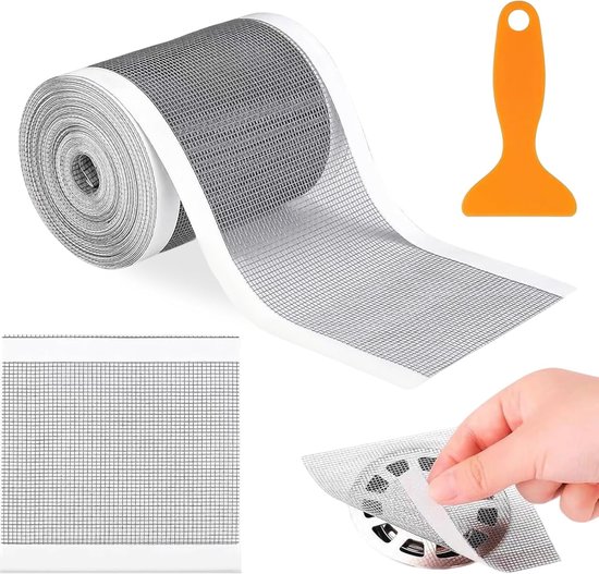 Hair collector - Shower drain filter - Floor drain - Self-adhesive anti-clogging kit for bathroom drain holes - Hair filter - Drain sticker roll - 10 cm x 10 m