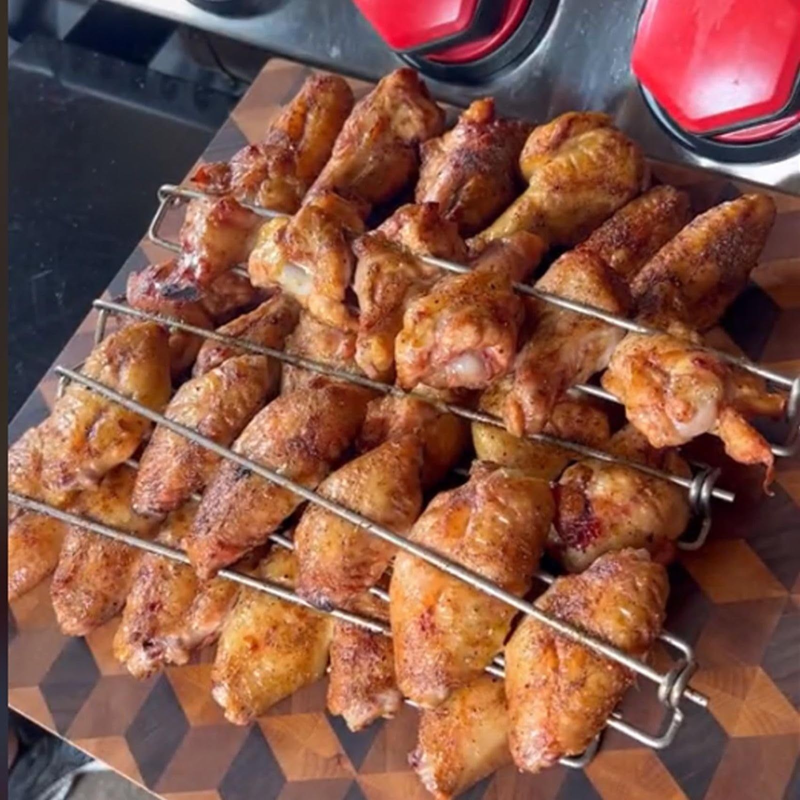Clamping Wing Rails for Grilling Chicken Wings — image 2