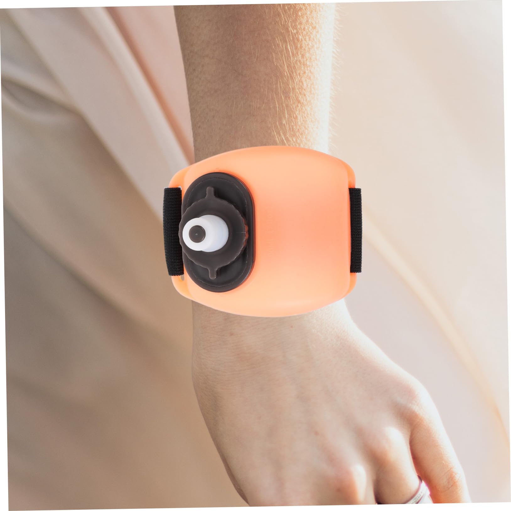 Wrist Water Bottle 7oz Hydration Flask – Hands-Free Leak-Proof Silicone Drink Container for Running, Cycling, Hiking & Fitness Training (Orange) — image 4