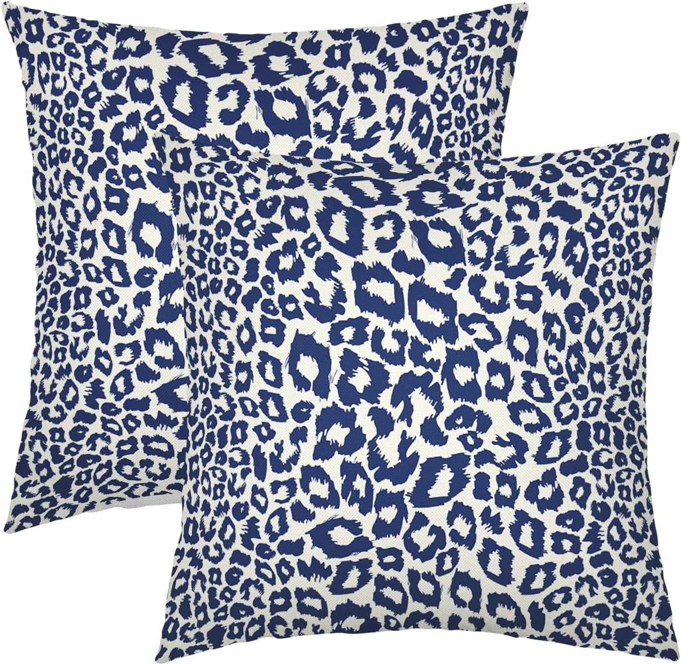 Lime Green White Leopard Print Pillow Covers 18x18 Inch Set of 2 Cheetah Animal Spots Decorative Throw Pillows For Couch Farmhouse Chinoiserie Pillow Cases