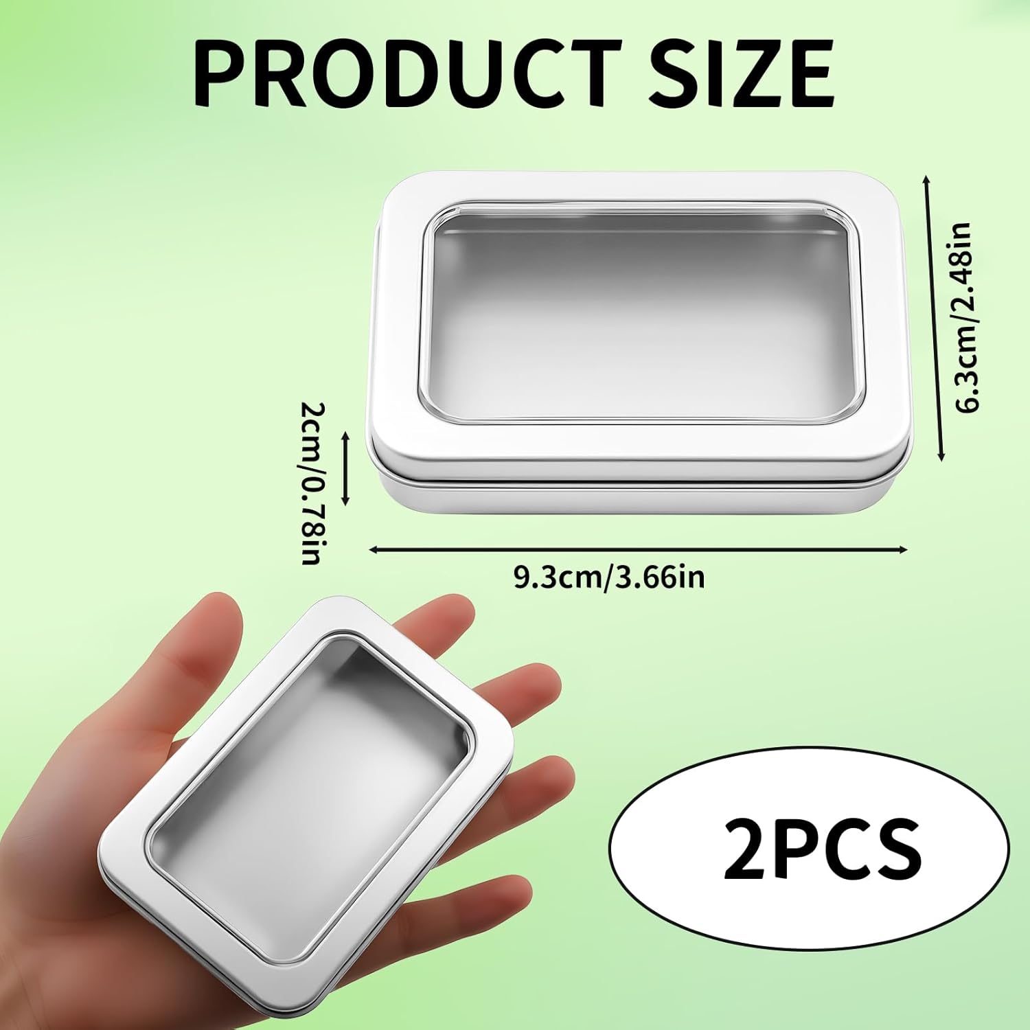 2-Pack Cotton Ball Holder for Travel & Bathroom - Dental Floss Qtip Dispenser Holders - Portable Travel Floss Case Box - Empty Metal Cotton Swab Hair Ties