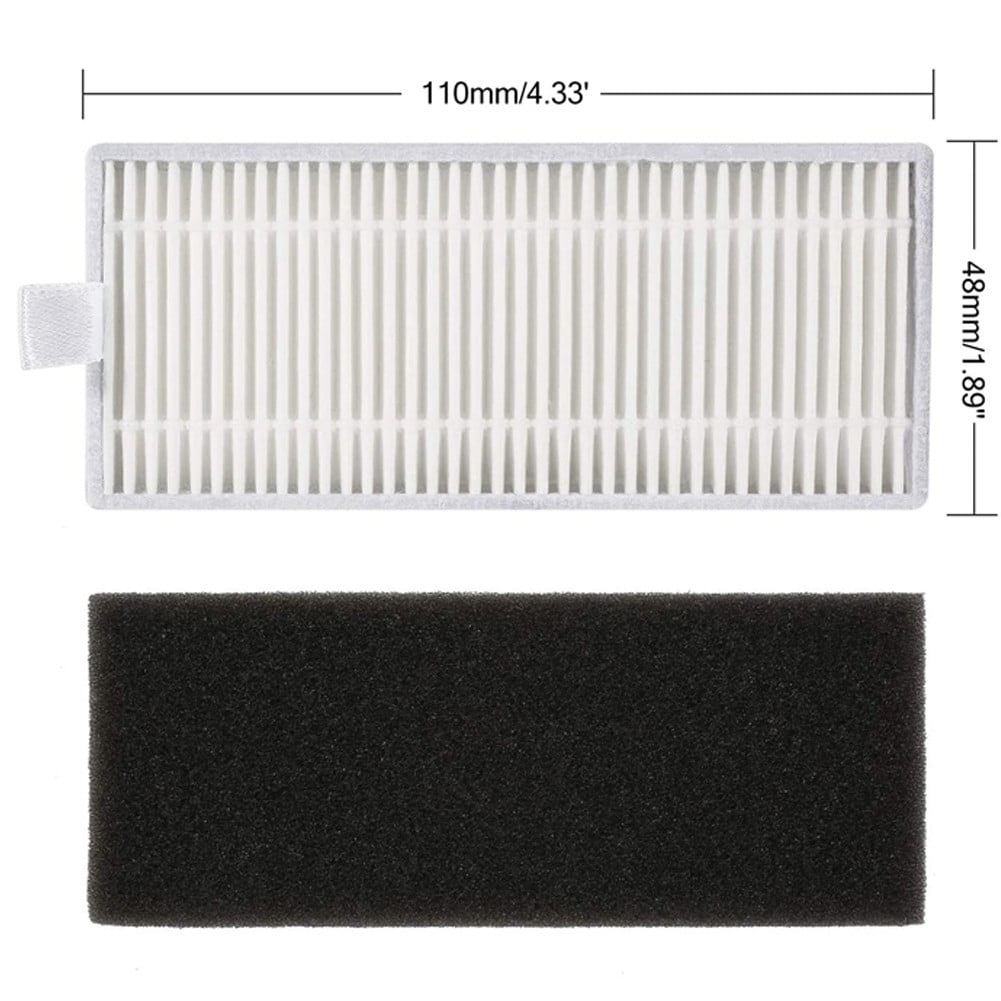 Main Side Brush Filter Mop For Coredy R550 R600 R650 R750 Spare Part Main Side Brush Filter Mop Rag KIT Replacement Spare Part — image 3