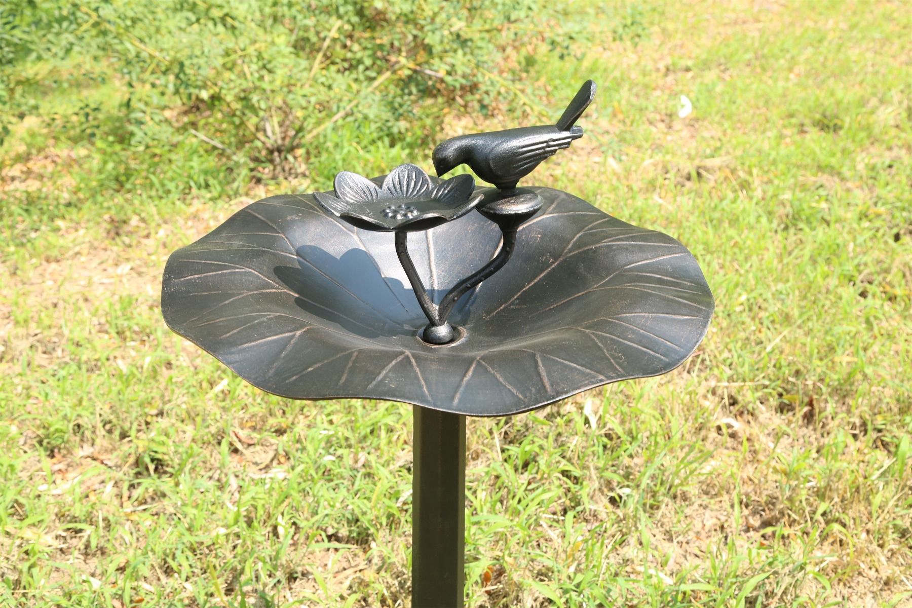 Lotus bird bath Bronze — image 2