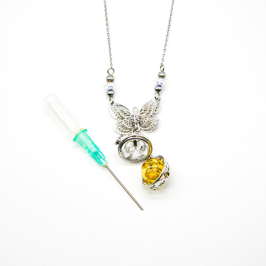 Gift Box - Butterfly White Gold Aroma Necklace + Purify Oil Blend โ image 6