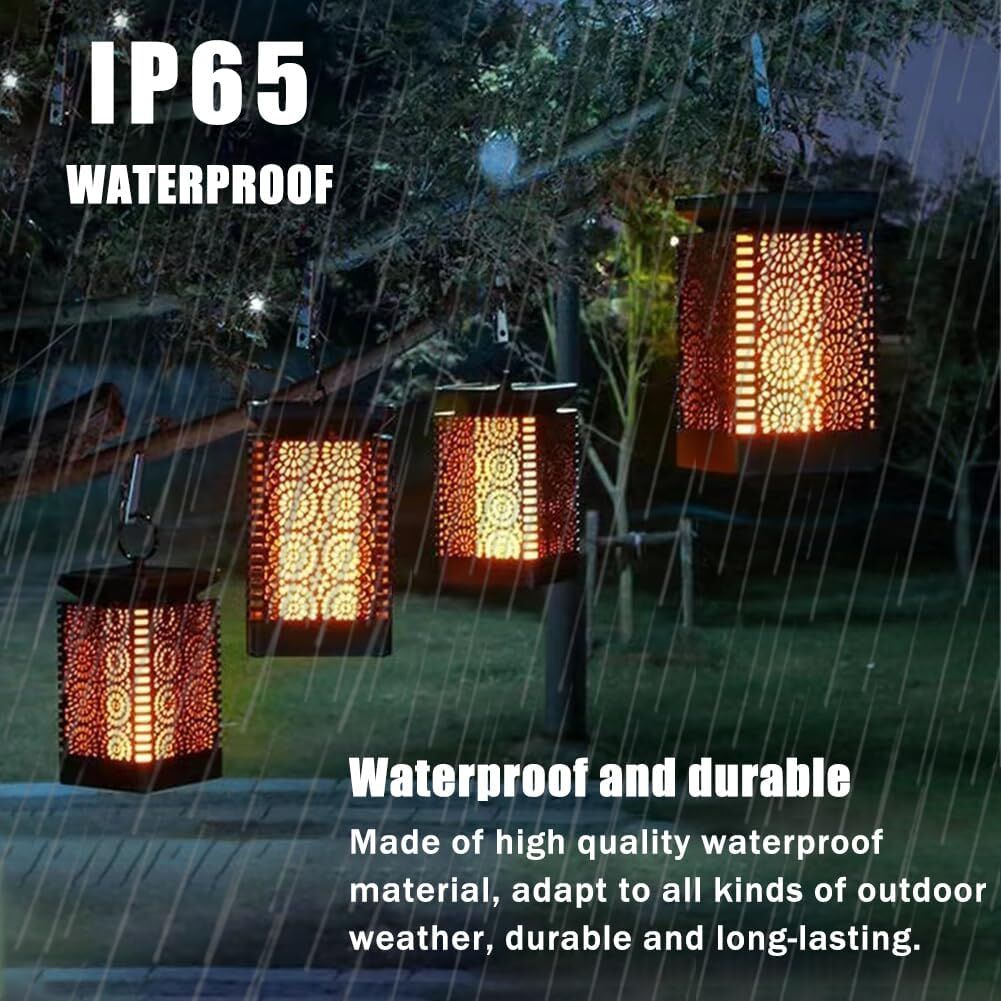 4-Pack Solar Garden Stake Light with Floral Pattern: 12 LED Outdoor Decorative Light with Multiple Mounting Options — image 6