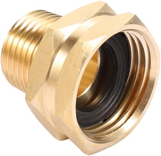 Brass Garden Hose Adapter, 3/4' GHT Female x 1/2' NPT Male Connector, 2pcs — image 5
