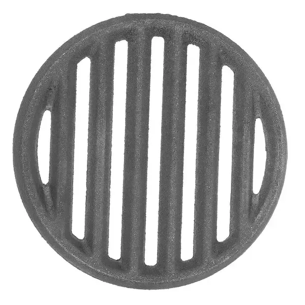 Cast Iron BBQ Fire Grate Replacement, Even-Heat Cooking Grate for Outdoor Grills, Camping Stoves and Fire Pits, Grey, 16 cm