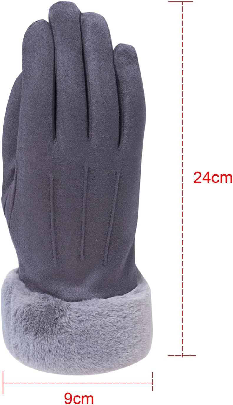Winter Touch Screen with Soft Velvet Lining, Stylish Faux Suede Leather & Polyester Design for Women โ image 2