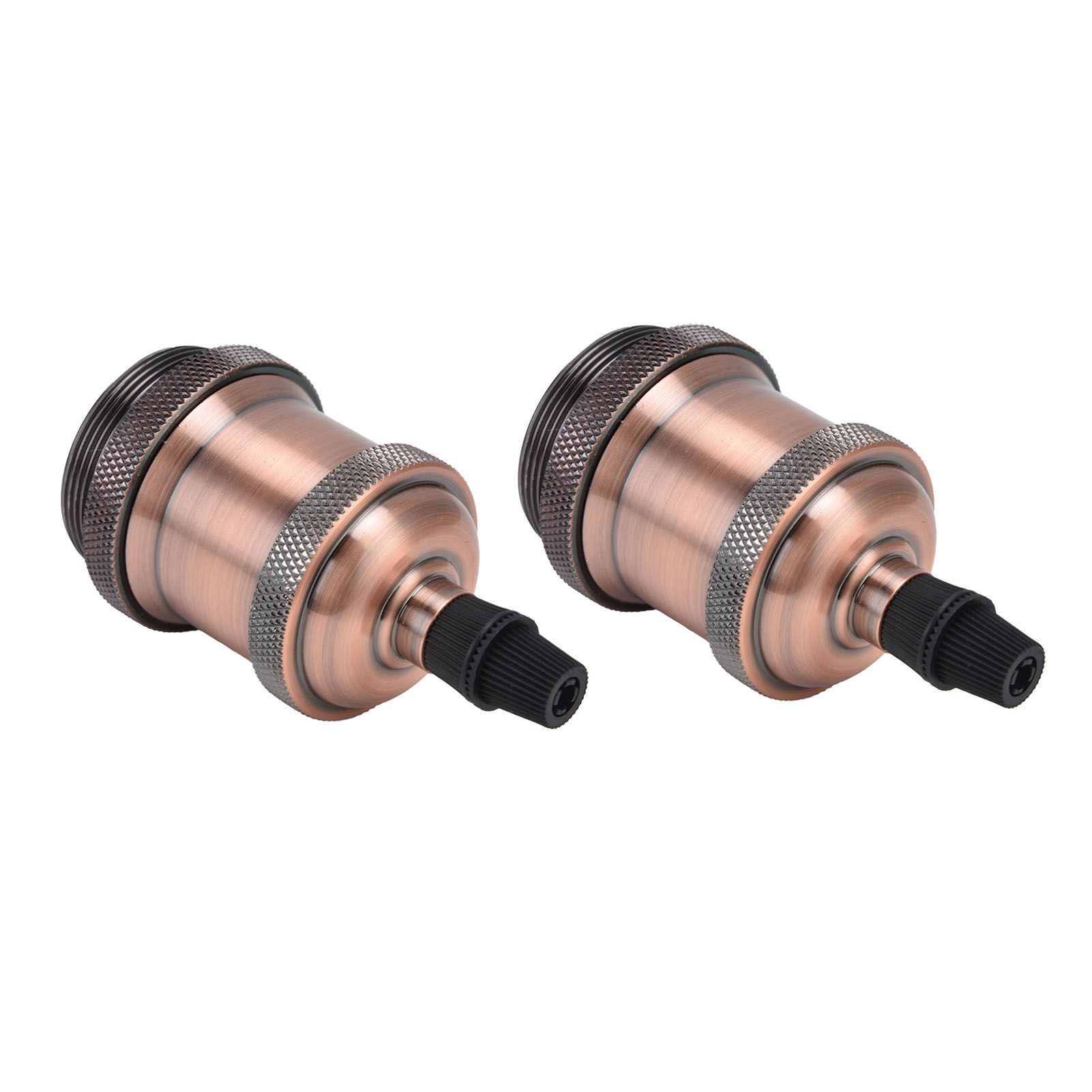 2PCS Vintage Lamp Socket Retro Aluminum Lamp Holder DIY Accessories for E26/27 Vintage BulbsRed Bronze โ image 5
