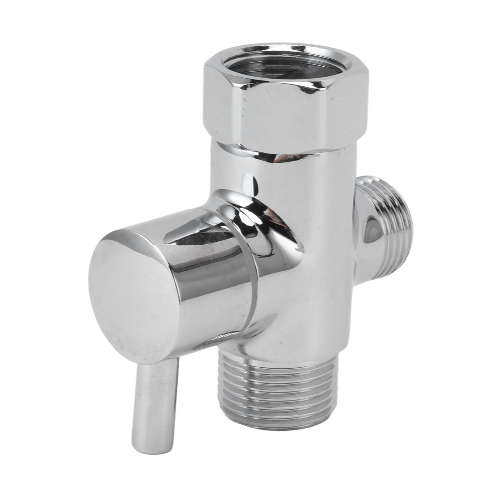 Brass 3 Way Shower Arm Diverter Valve 3 Way Water Valve Water Separator Shower Tee Adapter with 7/8 Inch Water Outlet 1/2 Inch Water Inlet โ image 5