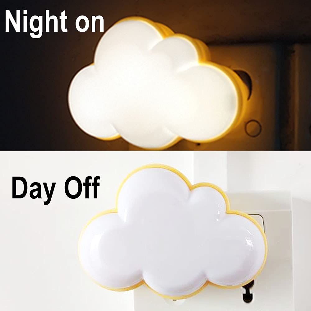 Sensor LED Night Light Plug-in Night Lights for Kids Adults, Cute Dream Lighting Wall Lamp Cloud NightLight for Bedroom Bathroom — image 2