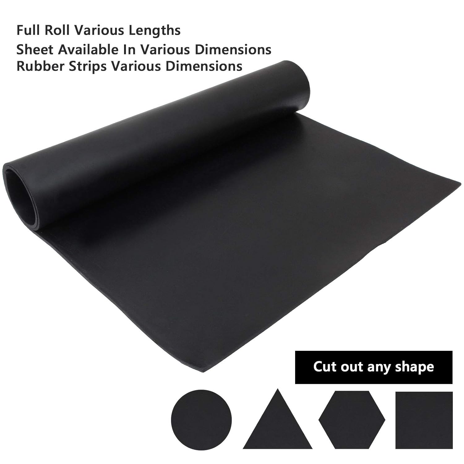 Neoprene Rubber Sheet 1/8" Thick x 16" Wide x 30" Long, Solid Rubber Sheets, Rolls & Strips for Gaskets Material, Pads, Crafts, Weather Stripping, Flooring — image 5
