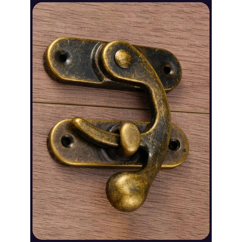Antique Tin Box Clasp – Wine Box Buckle, Gift Box Lock — image 2