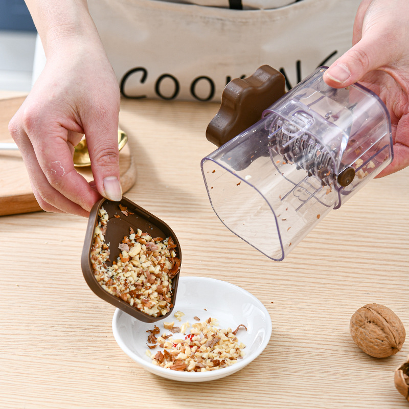 Coffee color Manual Nut & Chocolate Grinder - Effortless Peanut Walnut Chopper - Easy Clean Kitchen Tool โ image 3