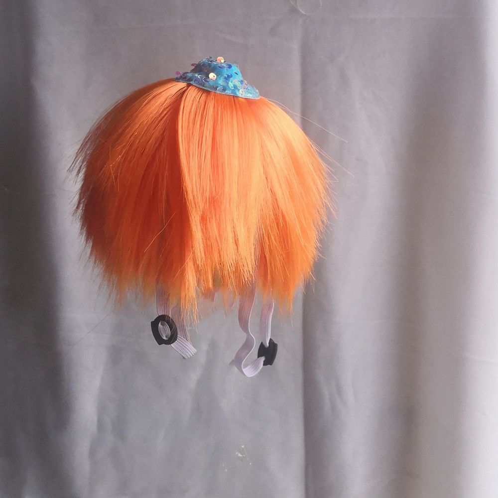 Pet Dog Cat Halloween Wig Orange Wool — image 3