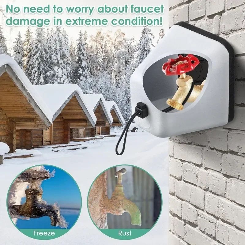 Outdoor Foam Faucet Guards Antifreeze Protective Covers Universal Cold Weather Insulation Sponge Easy to Install Valve Sprinkle Winter
