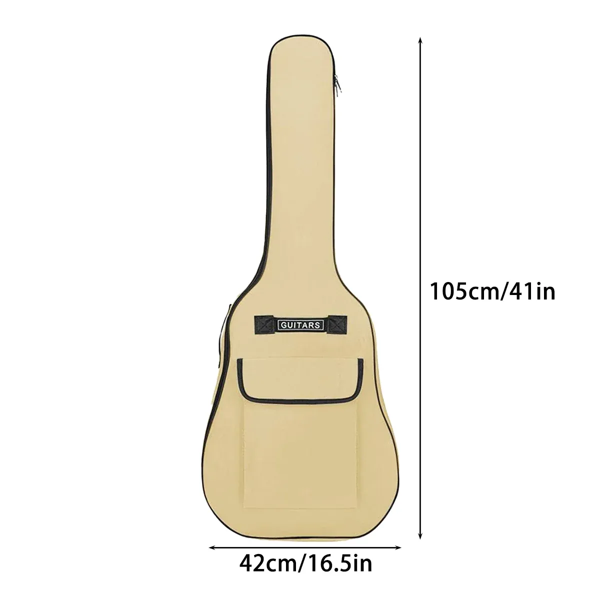 41Inch Wood Guitar Bag Basic Model 5MM Thick Cotton Double Strap Soft Guitar Bag — image 3