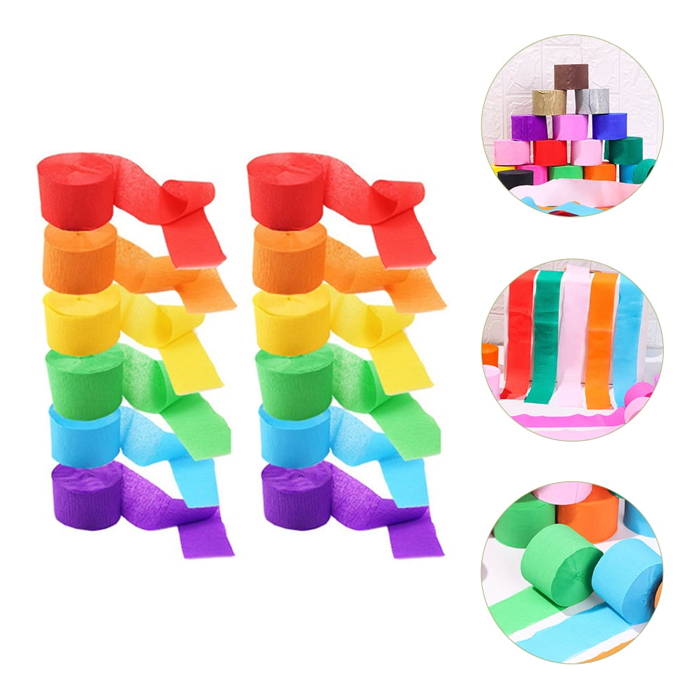 12-Pack Crepe Paper Streamers in Assorted Colors for Birthday, Party, and Event Decorations โ image 6