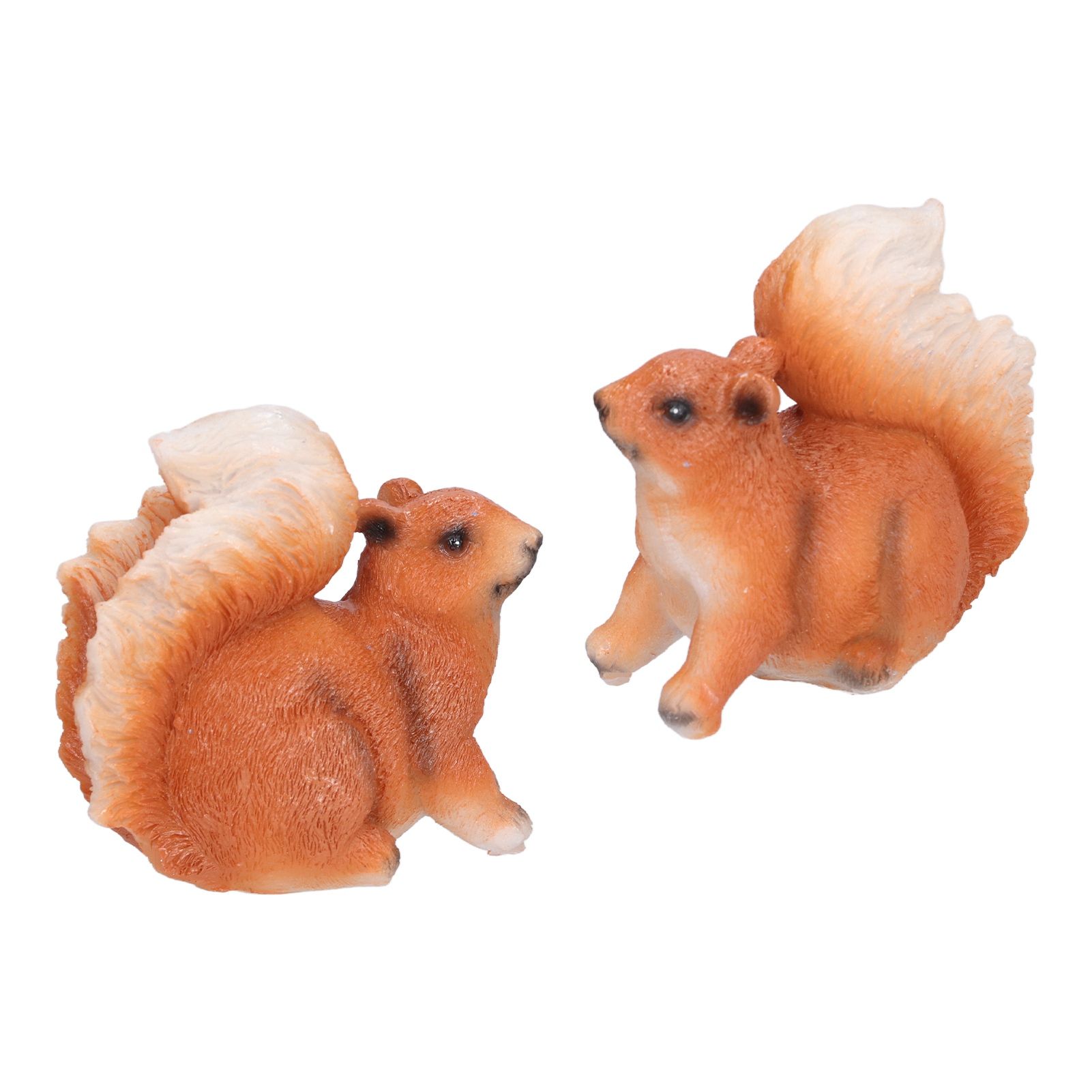 1 Pair Squirrel Resin Figurines Miniature Squirrel Animals Statue Sculpture Ornament for Garden Lawn Decoration โ image 2