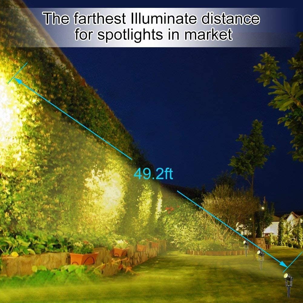 3 x LED Spotlights Powered Solar Garden Lights Outdoor Waterproof (Warm White) โ image 4