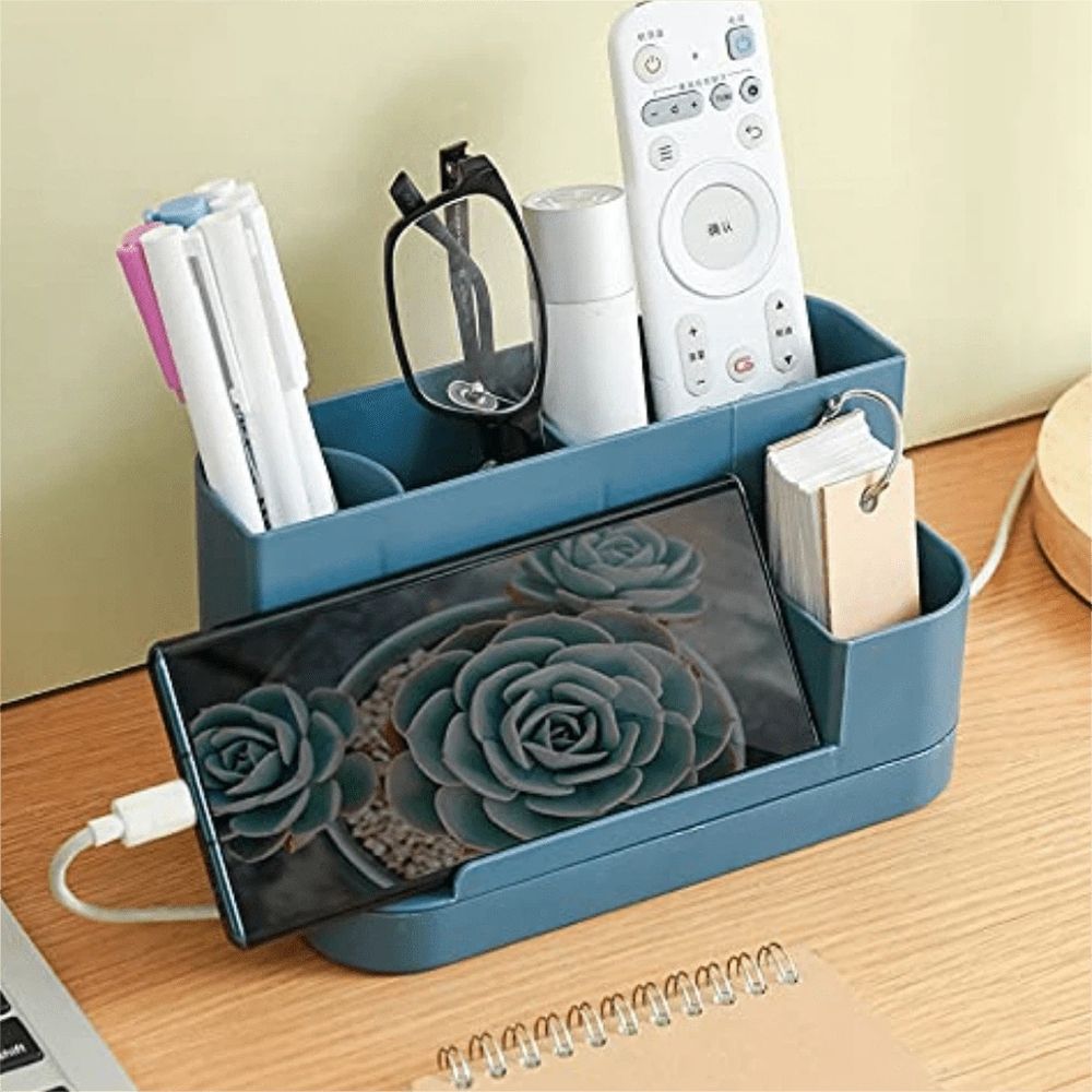 Makeup Organizer Cosmetic Storage Box Organizer Desktop Multifunctional Desktop Organizer Box Rotatable Finishing Container — image 5