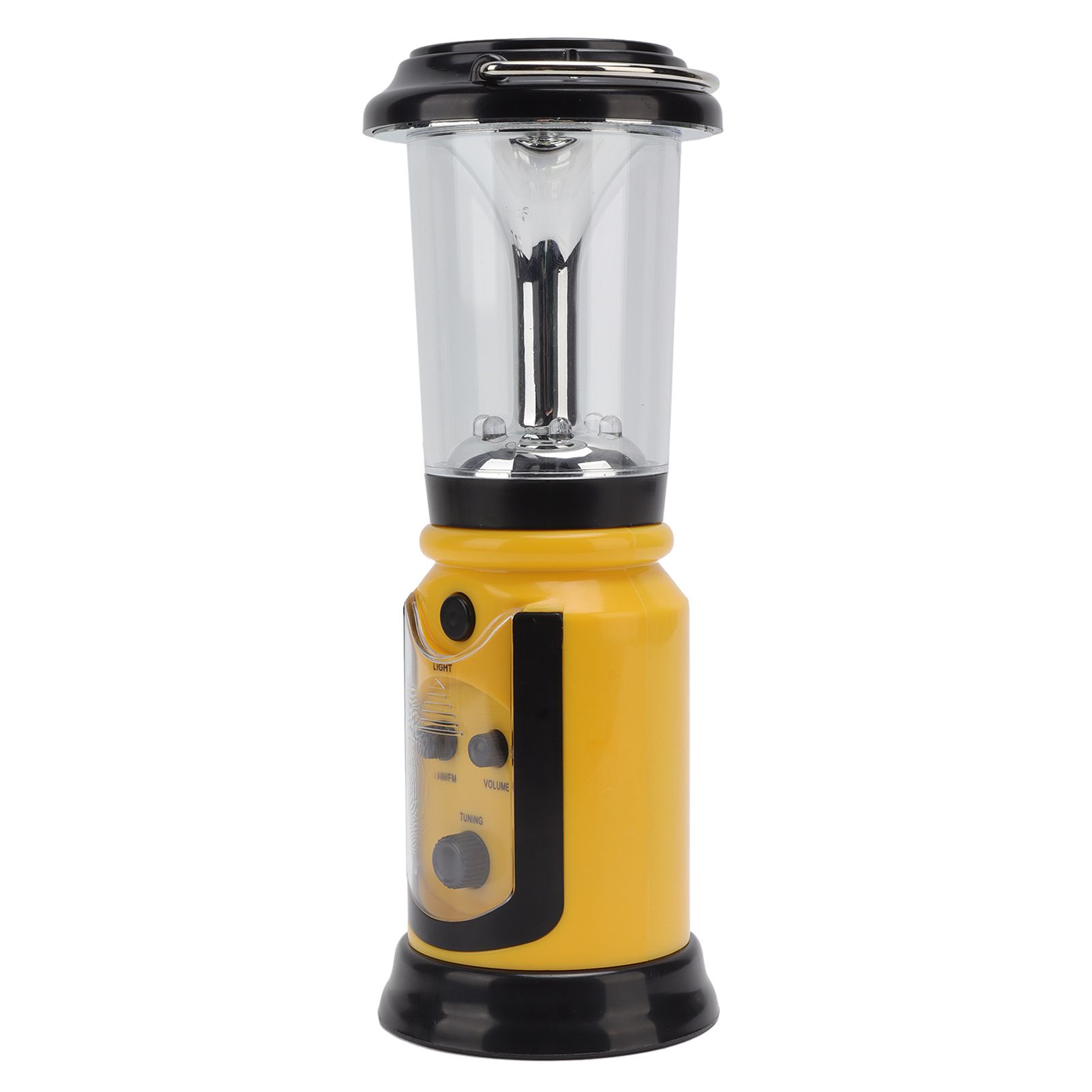 Radio Lantern Hand Crank USB Rechargeable Multi Functional AM FM Emergency Radio LED Flashlight for Camping Hiking Yellow โ image 3