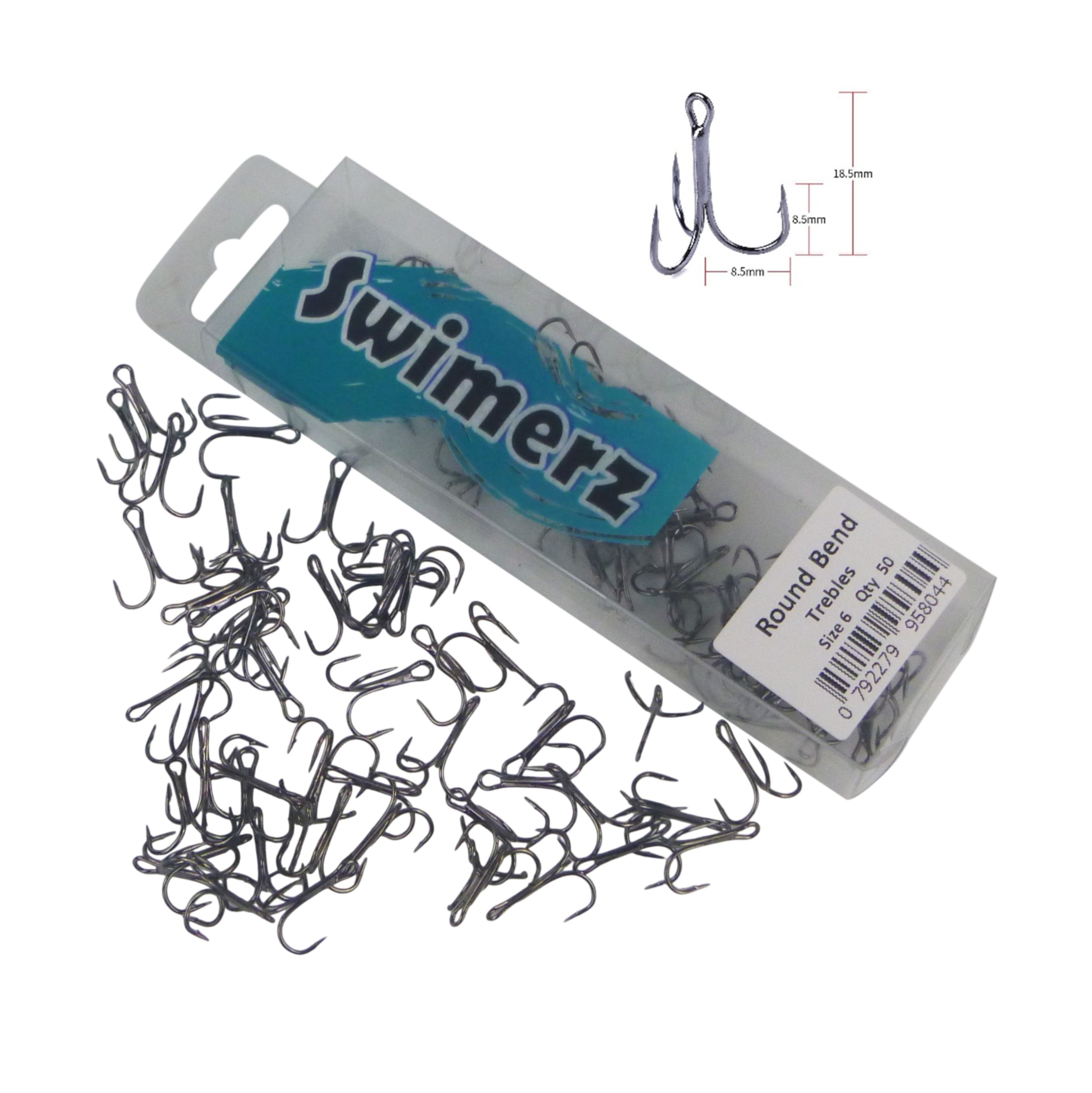 Swimerz Round Bend Trebles Size 6, 50 pack — image 3