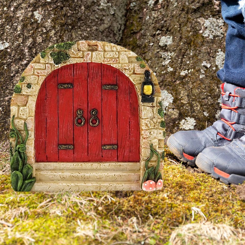 Fairy Door for Trees Miniature Fairy Garden Outdoor Decor Accessories Yard Art Sculpture Decoration for Kids Room Wall Trees โ image 3